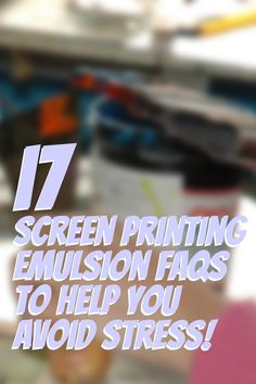 screen printing emulsion questions Photo Emulsion Screen Printing, Screen Printing Inspiration, Money Making Projects, Screen Printing Studio