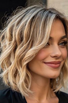 30 Shoulder Length Haircuts For Women: A Stylish and Versatile Choice - Bangz Hair Design Shoulder Length Long Bangs, Bob Haircut With Layers Medium, Trendy Haircuts For Shoulder Length Hair, Beachy Blowout Hair, Fine Shoulder Length Hair Haircuts, Wavy Bob Medium Length, Shoulder Length Hair With Extensions, Shoulder Length Haircuts For Fine Wavy Hair, Haircuts For Shoulder Length Wavy Hair