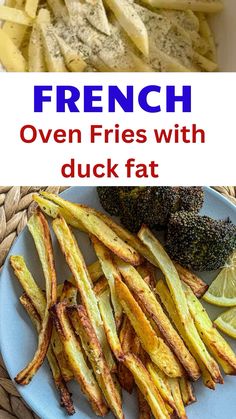 French duck fat oven fries (or Pommes de terres au four à la graisse de canard) are the perfect side meal to meats and fish. Full of flavor these healthy French fries are scrumptious Healthy French Fries, Oven Fries, European Dishes, Duck Fat, Interesting Recipes, Easy Party Food, Recipe Board, Fries In The Oven, European Food