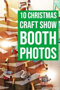 a christmas tree made out of wooden sleds with the words 10 christmas crafts show booth photos