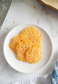 two pieces of bread on a white plate