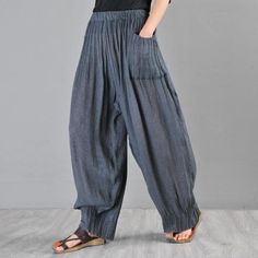 Comfortable, One of Kind. Pants online shop,|Street|Viscose rayon|Solid Color|Full Length|Pocket|Elastic|Harem|Female|Black Gray|Black Blue|One Size|Spring/Fall|Hand Wash|Watermelon Red Bagy Pants, Trousers Baggy, Yoga Harem Pants, Linen Harem Pants, Casual Beach Wear, Black Cotton Dresses, Linen Bottoms, Harem Pants Women, Pants Outfit Casual