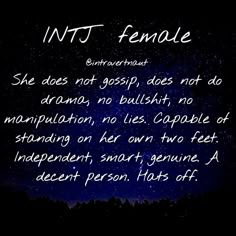 Intj Female, Intuition Developing, Intj T