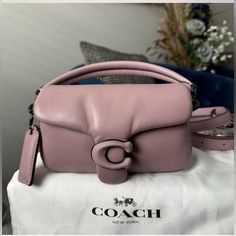 In Perfect Condition Buttery Soft And Cute Only Wore 1 Time Comes With Crossbody Strap As Well Retail Price: 450 #Coach #Tabby #Crossbody Coach Pillow Tabby, Coach Pillows, Coach Tabby, Bags Coach, Crossbody Strap, Purple Color, Coach Bags, Bag Lady, Pillows