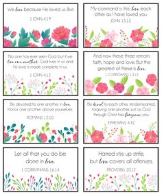 printable bible tags with flowers and leaves