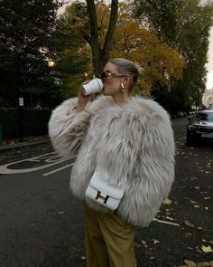 The Round Up: Faux Fur Jackets Faux Fur Jacket Outfit, Fur Coat Street Style, Faux Fur Coats Outfit, Fur Jacket Outfit, Fur Outfit, November Fashion, Fur Coat Outfit, Elegante Y Chic, Classy Winter Outfits