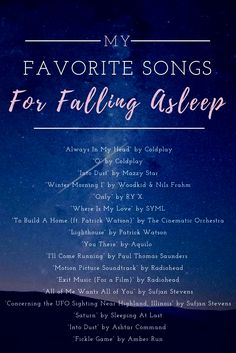 the cover of my favorite songs for falling asleep