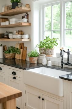 the kitchen sink is clean and ready to be used as a dishwasher or oven