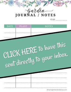 the garden journal is open and ready to be filled with notes