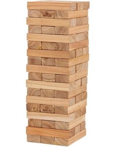 a stack of wooden blocks sitting on top of each other