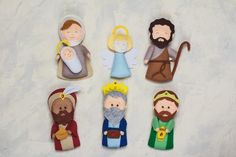 the nativity figurines have been made to look like they are from different countries