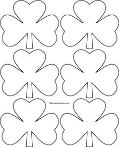 four leaf clover cut out to make the shamrocks for st patrick's day