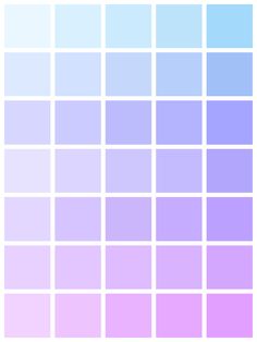 the color palette is shown in shades of blue, pink and purple with white squares