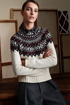 Gucci Pre-Fall 2015 - Collection - Gallery - Style.com Mode Gossip Girl, Knitwear Inspiration, Women Street, Fair Isle Sweater, Knit Fashion, Mode Inspiration, Pre Fall