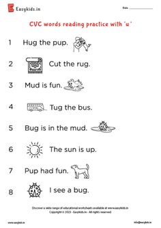 the worksheet for reading practice with words