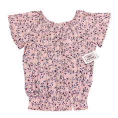 Bailey Lane Nwt Stitch Fix Big Girls Pink Smocked Short Sleeve Top Brand New With Tags Size - Big Girls 12/14 This Bailey Lane Short Sleeve Top Is Perfect For Any Fashion-Savvy Young Girl. The Pink Floral Pattern Adds A Touch Of Femininity To The Outfit, While The Smocked Waist Accentuates The Girl's Figure. The Top Is Made Of A Comfortable And Stretchy 95% Rayon And 5% Spandex Blend, Ensuring That It Will Fit And Feel Great All Day Long. The Pullover Closure And Round Neckline Make It Easy To W Pink Top With Smocked Back For Spring, Cotton Smocked Top With Stretch, Stretch Smock Cotton Tops, Stretch Cotton Smock Tops, Spring Stretch Smock Tops, Cute Pink Top With Smocked Bodice, Cotton Short Sleeve Tops With Smocked Back, Cotton Tops With Smocked Back And Short Sleeves, Cotton Smock Top With Stretch