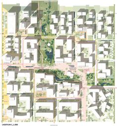 Stadtbaupuzzle – Future Loops – Berlin
Internationaler Wettbewerb – 2. Preis
Lageplan M 1:1000
Büro: ISSS research | architecture | urbanism 
Sabatier Schwarz Architekten PartGmbB Grid Architecture, Site Plan Design, Photoshop Landscape, New Urbanism, City Layout