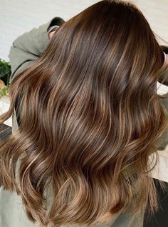 Unique Highlights Brunettes, Hazelnut Balayage, Minimal Highlights, Golden Highlights Brown Hair, Golden Brown Hair Color, Hair Colors To Try, Darker Hair, Hair Aesthetics