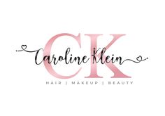 the logo for carolina klin hair and makeup, which is designed to look like it has