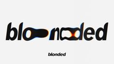 the word blonded is written in black and orange on a white background with an abstract design