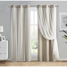 the curtains in this room are white