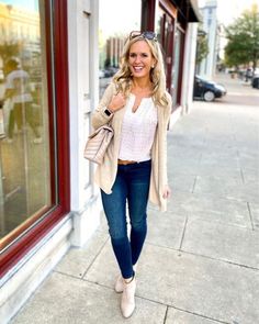 Light cami with metallic threading woven in paired cardigan and gold accessories.  http://liketk.it/2UWxa #liketkit @liketoknow.it Follow me in the @LIKEtoKNOW.it shopping app to shop this post and get my exclusive app-only content!  #liketkit #rStheCon #LTKunder50 #LTKstyletip @liketoknow.it http://liketk.it/2UWxa Gold Cardigan Outfit, Outfit With Cardigan, Gold Cardigan, Casual Fall Outfit, Cashmere Wrap, Polo Dress, Online Sale