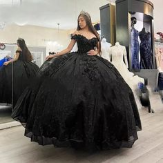 Black Quinceanera Dresses Off the Shoulder Sweet 15 16 Birthday Party Ball Gowns. "This pin contains affiliate links, which means I may earn a commission at no cost to you extra for you".  #affiliate #advertising" Black Quince Dress, Quinceanera Dresses Off The Shoulder, Lavender Prom Dress Long, Winter Quinceanera, Black Quinceanera, Quincenera Dresses, Black Quinceanera Dresses, Quince Dresses Mexican