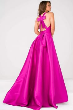 V Neck Mikado Prom Ballgown with Pleated Skirt JVN47530 Model is wearing Purple color. Please refer to our returns and exchanges policy page (click here) for more details. Prom Ballgown, Wearing Purple, Satin Ball Gown, Gorgeous Prom Dresses, Prom Dresses With Pockets, Jovani Dresses, Ball Gown Skirt, Pageant Gowns, Ball Gowns Prom