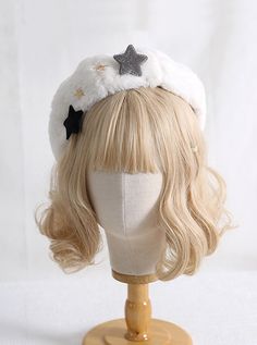 Buy Cute Pentagram White Imitation Rabbit Fur Winter Keep Warm Sweet Lolita Hat on Lolitain.com. Choose your perfect classic lolita dress, gothic lolita dress, and more. Regular discounts up to 50% off. Sheep Ears, Hat Cosplay, Plush Rabbit, Girls Fur, Coffin Nails Long, Diy Hat, Ear Hats, Beret Hat, Sweet Lolita