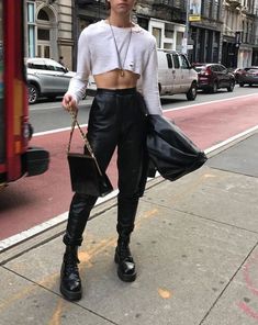 Men’s Fem Fashion, Mode Queer, Genderless Fashion, Club Outfit, Mens Fashion Streetwear