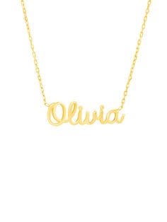 cursive name necklace Necklace With Kids Names, Tennis Jewelry, Kids Necklace, Initial Jewelry, Name Jewelry, Religious Jewelry, Fine Jewelry Gift, Gold Filled Jewelry, 8 Weeks