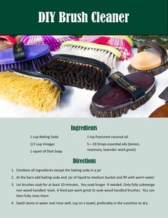 the instructions for how to clean your brush