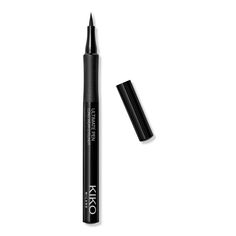 Ultimate Pen Eyeliner -  The KIKO Milano Ultimate Pen Eyeliner is a lasting hold pen eyeliner. Its soft and flexible tip reliably follows the eye contour, allowing for an absolutely clean and precise line, with buildable thickness.    Benefits     Lasting hold pen eyeliner The soft and flexible tip reliably follows the eye contour, allowing for an absolutely clean and precise line, with buildable thickness Ophthalmologically tested     Features     Intensely pigmented and brilliant, the Ultimate Kiko Eyeliner, Milani Eyeliner, Dr Belongings, Kiko Cosmetics, American Makeup, Pen Eyeliner, Makeup Images, Desired Reality, White Pen