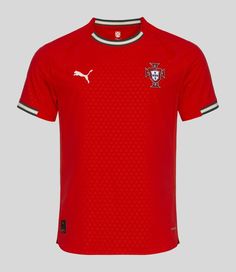 a red jersey with the crest on it