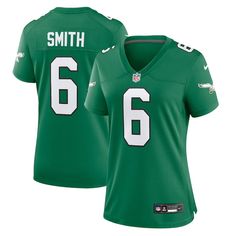 Women's Philadelphia Eagles DeVonta Smith Nike Kelly Green Player Jersey Nike Team Jersey With Logo, Graphic Print Jersey For Fan Apparel, Sports Fan Jersey With Letter Print For Fan Gear, Fan Merchandise Jersey With Letter Print, Letter Print Fan Apparel Jersey, Fan Apparel Jersey With Letter Print, Sports Fan Jersey With Team Logo, Nike Team Jersey, Nike Football Season Jersey With Team Logo