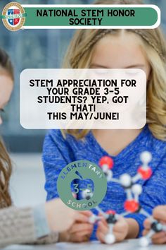 This May/June, your Grade 3-5 elementary students can be honored by the National STEM Honor Society (NSTEM)! Show your appreciation for them and their work by giving them the opportunity to succeed further by starting a Chapter and becoming a member. Click the link to learn more! https://nstem.org/elementary-school-3-5/ Stem Classes, Stem For Kids