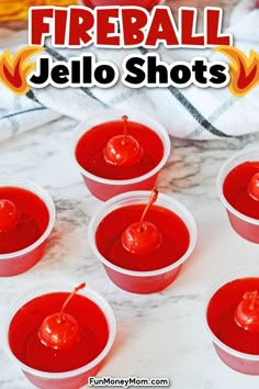 small plastic cups filled with jello shots