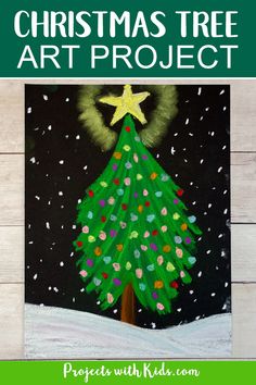 the christmas tree project is an easy art project for kids