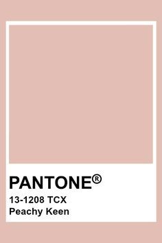 pantone's peachy keen color is shown in the image, and it looks like