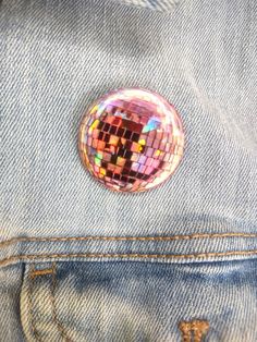 1.25" Holographic Pink Disco Ball Button Pin Badge, Small Disco Ball Pin gift Small Disco Ball, Pink Disco Ball, Badges Diy, Pink Disco, Disco Theme, Business Colors, Gifts Sign, Bubble Mailer, Disco Ball