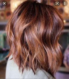 Balayage Lob, Long Bobs, Copper Balayage, Long Bob Haircuts, Super Hair, Short Wavy Hair