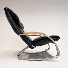 Listed on VNTG.com: Leather lounge & rocking chair by Jochen Hoffman, 1990s | #vntg #vintage