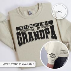 Celebrate the joy of grandparenthood with our Grandpa sweatshirt - perfect for every grandpa, whether he's a seasoned pro or just stepping into his new role!  👚 UNISEX Gildan 18000 Sweatshirt 👚 * Our sweatshirts are printed with high-quality, vibrant designs that last - no vinyl or stickers here! We print directly onto the fabric, so the ink absorbs beautifully, creating that charming vintage vibe you'll love. * Sizing Tip: Lay your favorite sweatshirt flat and measure across (armpit to armpit) and from top to bottom. Then, check out our size chart for the perfect fit! * These are unisex sweatshirts, so they're not fitted like typical women's styles. Want a more snug fit? We recommend sizing down. For that trendy oversized look, go up 2 sizes. 🛠️ MATERIAL 🛠️ * Our cozy crew neck sweats Grandpa Sweatshirt, Grandfather Shirts, Grandpa Sweater, Name Gifts, Dec 12, Grandpa Gifts, Vintage Vibe, Go Up, Oversized Look