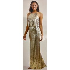 Jasmine Women's Glittering Gold Camisole Dress With Zipper To Close Occasions Such As Engagements, Wedding, Military Ball And Christmas Party Features: 100% Polyester Dress Solid Size: 14 Condition: New Sparkling Sleeveless Sequin Dress For Gala, Sleeveless Sparkling Sequin Dress For Gala, Gold Sleeveless Holiday Evening Dress, Gold Shimmer Dress For Wedding, Sleeveless Glitter Wedding Dress, Evening Shimmer Sleeveless Dress, Sleeveless Glitter Dress For Wedding, Sleeveless Sequin Dress With Glitter For Prom, Evening Sleeveless Shimmer Dress