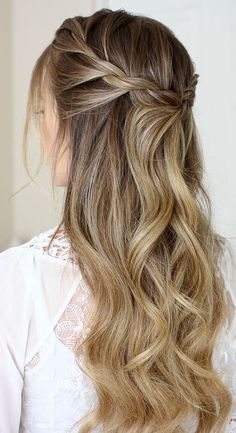 Hoco Hair Ideas Ponytail, Bridesmaid Hair Half Up, No Dudes, Bridesmaid Hair Down, Homecoming Hair Down, Half Up Half Down Hair, Hoco Hair, Half Up Hair