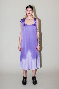 Dipped Slip Dress in Iris Dip Dye – KkCo Brat Summer, Apparel Brand, Mid Dresses, Dip Dye, Creative Community, The Culture, Be Yourself, Little Mermaid, The Little Mermaid