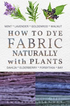 how to dye fabric naturally with plants