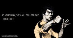 bruce lee quote on black background with image of bruce lee holding his hand out in the air