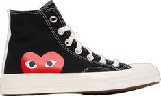 Conspicuous Consumption, Shoes List, Play X Converse, Play Converse, Classic Converse, Converse Logo, Half Heart, Comme Des Garcons Black, Basket Noir