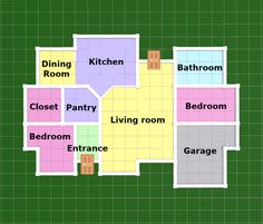 a floor plan for a house with different rooms